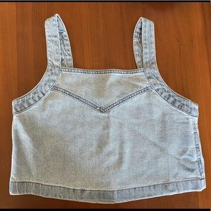 Madewell denim crop top